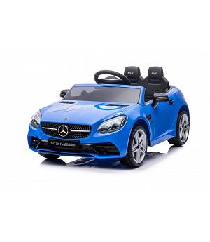 Coche eléctrico infantil Mercedes SLC300, 12v, Ruedas Goma, Color azul - LE9131